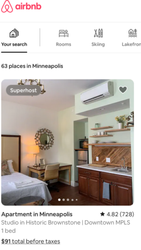 Airbnb Studio apartment cheap hotel