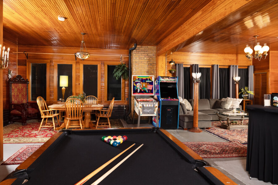 Game room in the mansion at 300 Clifton