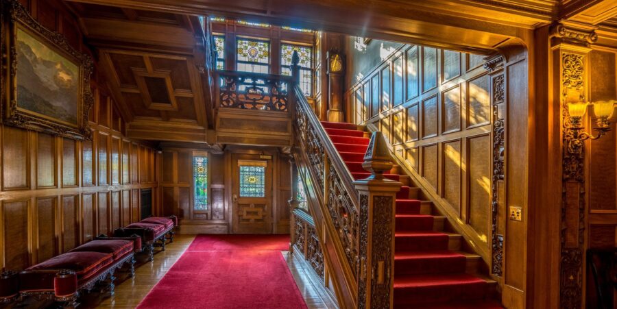 Grand staircase in Glensheen